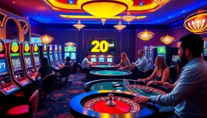 Players enjoying the thrilling experience at 20bet casino with vibrant gaming interfaces
