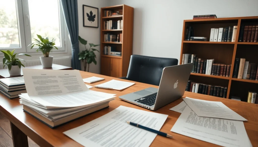 Traducteur agréé travaillant assidûment dans un cadre professionnel.