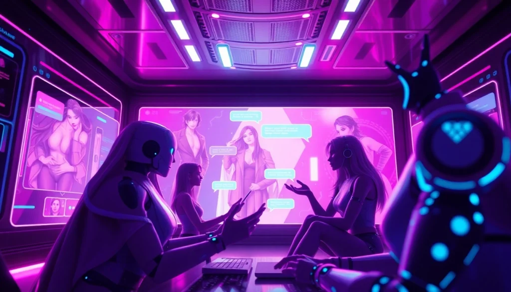 Engaging visual of an AI chat platform for intimate conversations, emphasizing ai chat porn experiences.