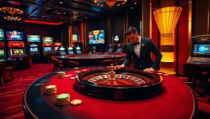 Rikvip player engaging in a high-stakes game at an elegant casino table