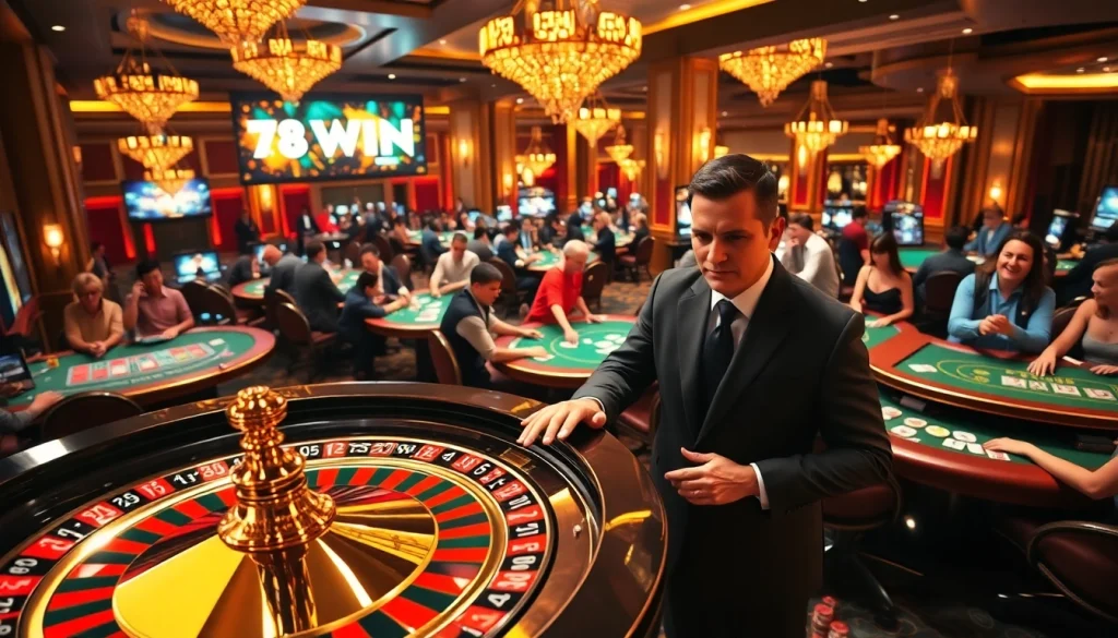 Experience the thrill of winning at the casino with 78 WIN roulette excitement and vibrant gaming tables.