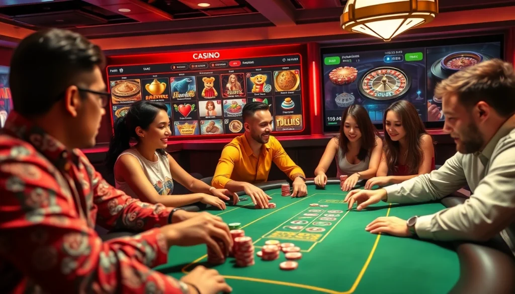 Jouez aux jeux variés dans un casino en ligne avec une ambiance excitante et des joueurs engagés.