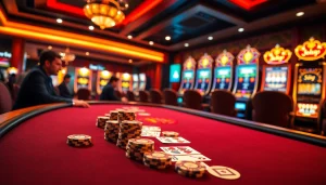 Experience thrilling gameplay on rikvip with vibrant casino tables and engaging slot machines.